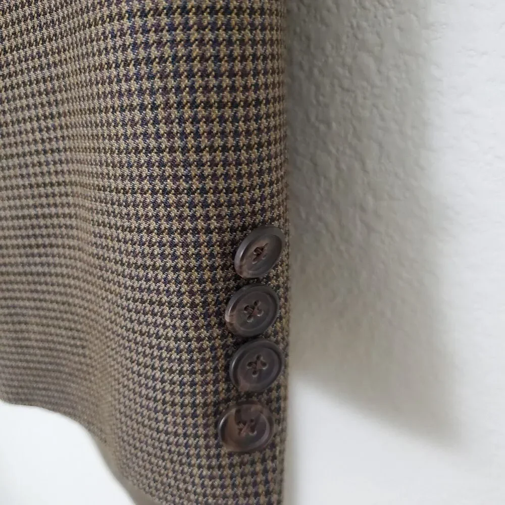 Lauren Ralph Lauren Men's Blazer 46R Brown Wool Suit Jacket Sport Coat Grandpa